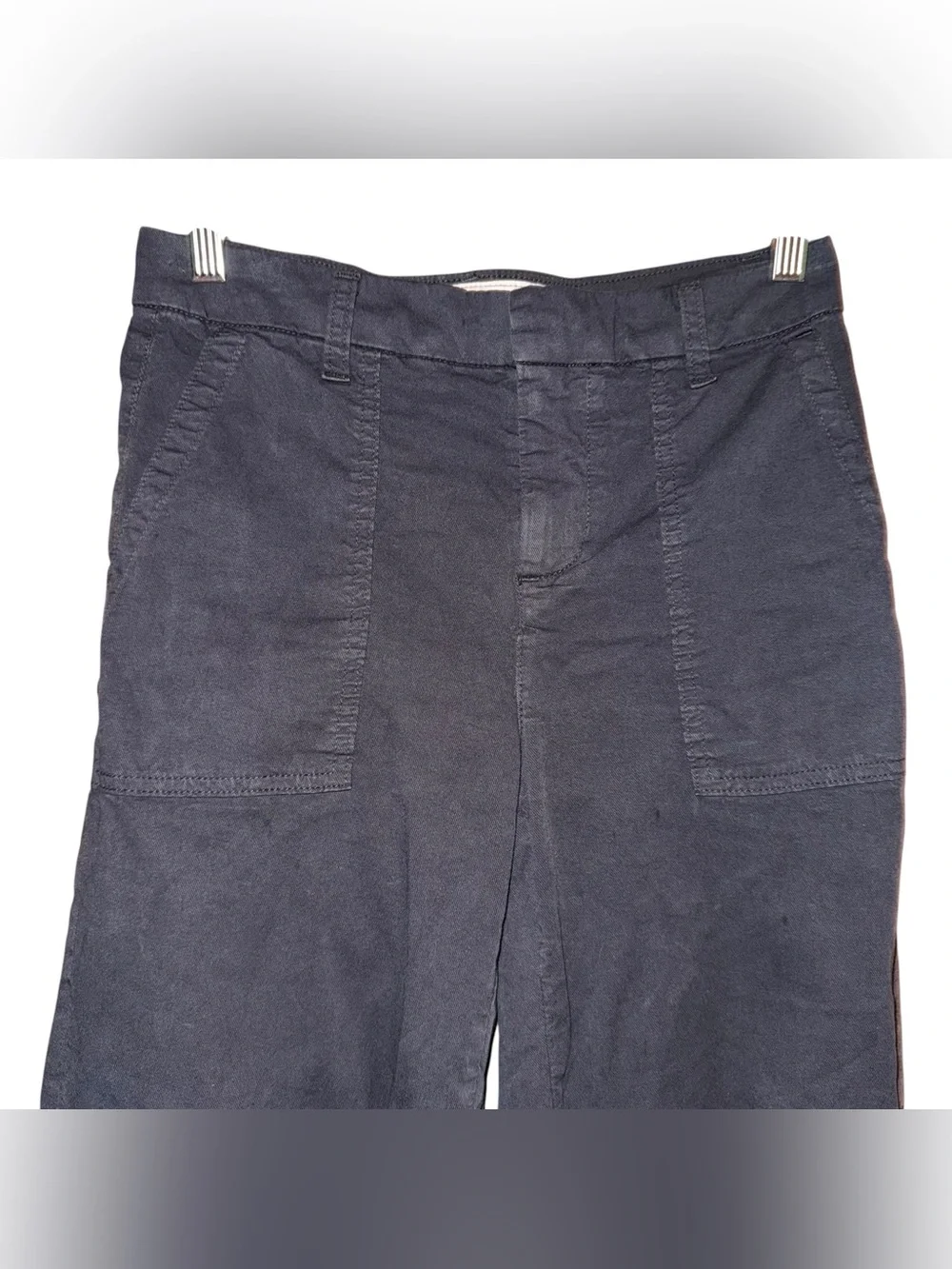 FRANK & EILEEN Blackstone Crop Utility Pants in Washed Black Classic Size 0